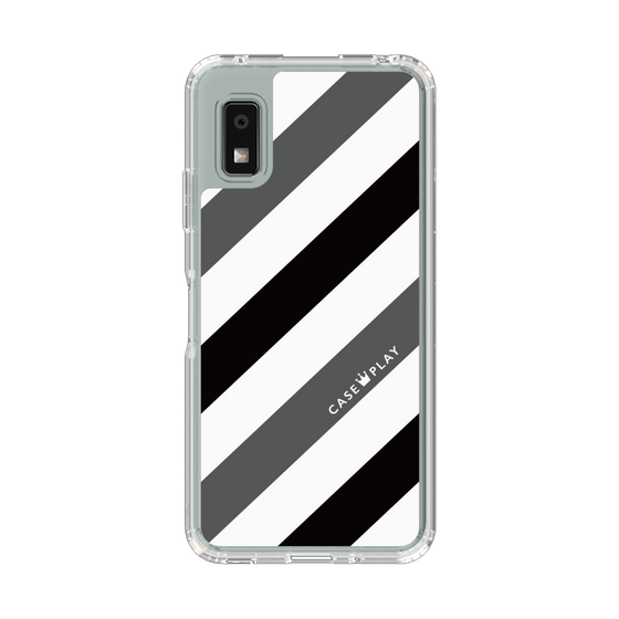 スリムプロテクションケース［ Big Stripe - Black × Gray ］