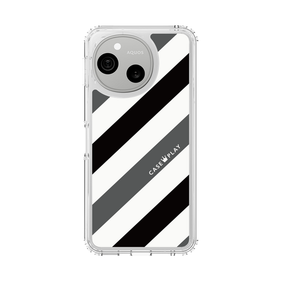 スリムプロテクションケース［ Big Stripe - Black × Gray ］