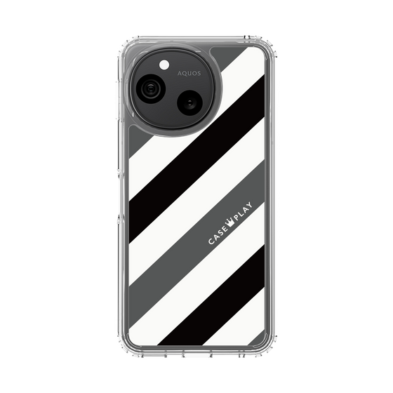 スリムプロテクションケース［ Big Stripe - Black × Gray ］