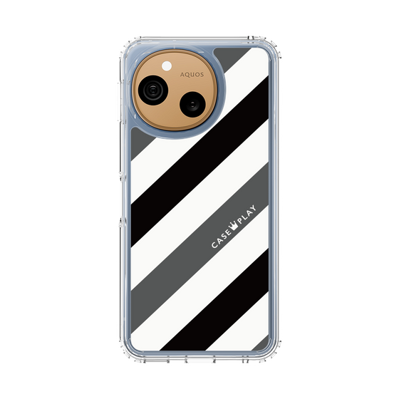 スリムプロテクションケース［ Big Stripe - Black × Gray ］