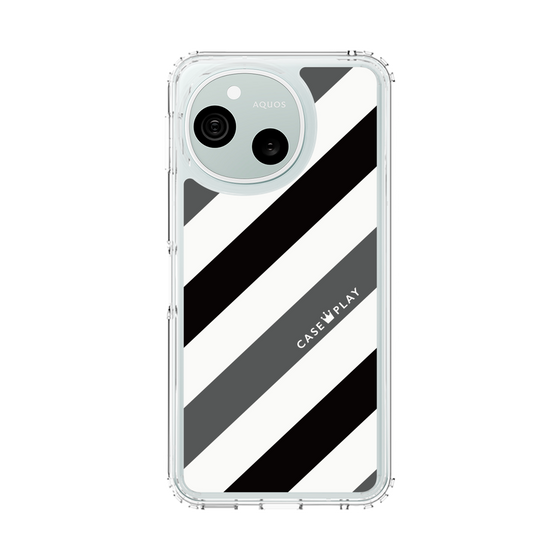 スリムプロテクションケース［ Big Stripe - Black × Gray ］