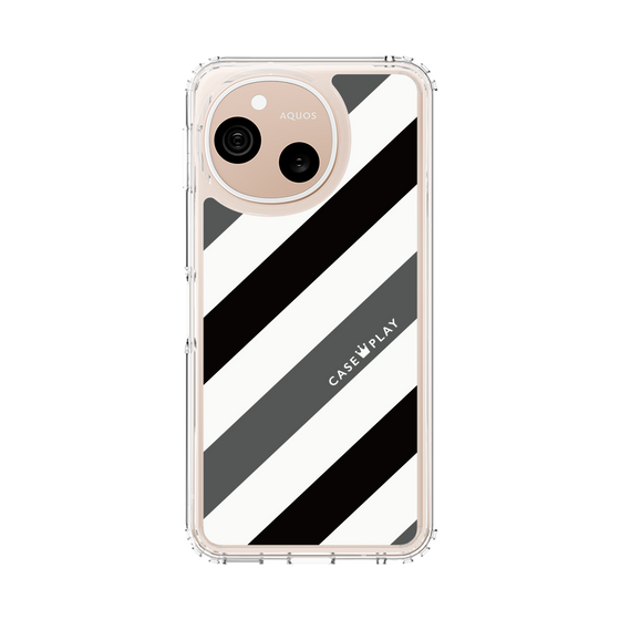 スリムプロテクションケース［ Big Stripe - Black × Gray ］