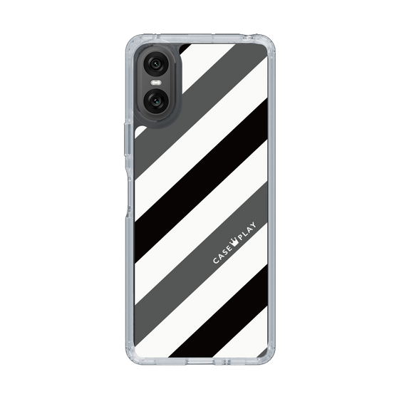 スリムプロテクションケース［ Big Stripe - Black × Gray ］