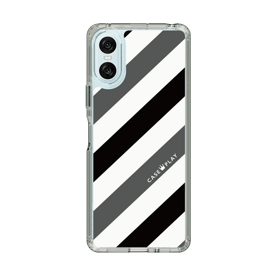 スリムプロテクションケース［ Big Stripe - Black × Gray ］