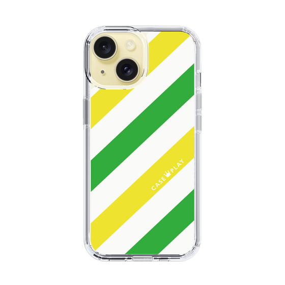 スリムプロテクションケース［ Big Stripe - Green × Yellow ］