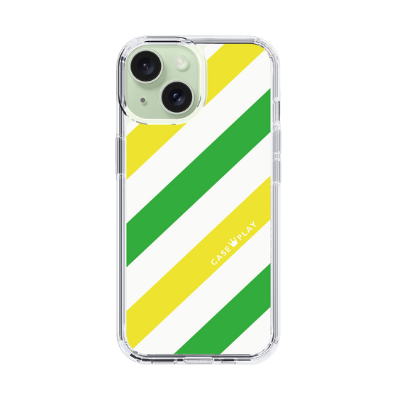 スリムプロテクションケース［ Big Stripe - Green × Yellow ］