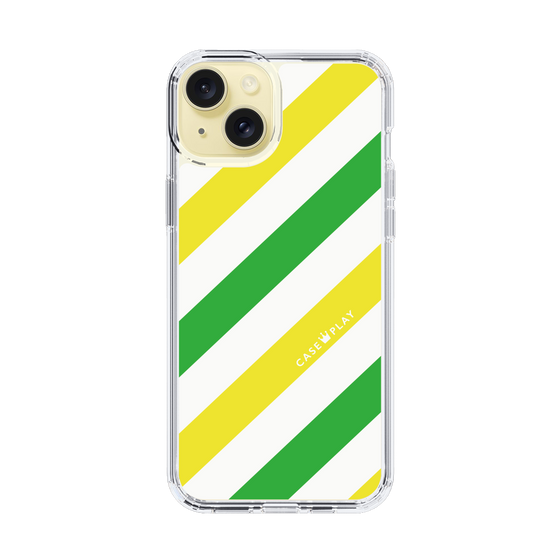 スリムプロテクションケース［ Big Stripe - Green × Yellow ］