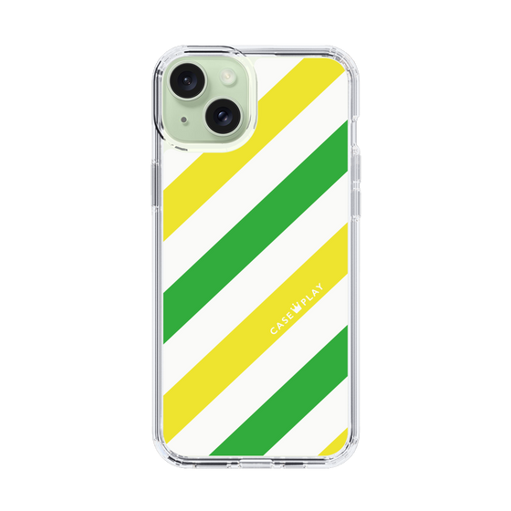 スリムプロテクションケース［ Big Stripe - Green × Yellow ］