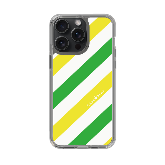 スリムプロテクションケース［ Big Stripe - Green × Yellow ］