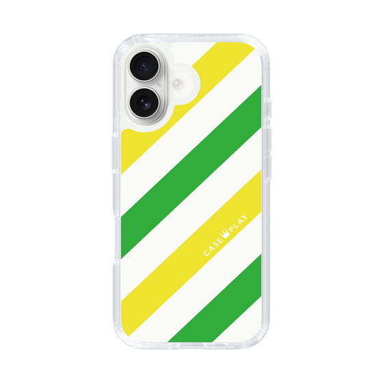 スリムプロテクションケース［ Big Stripe - Green × Yellow ］