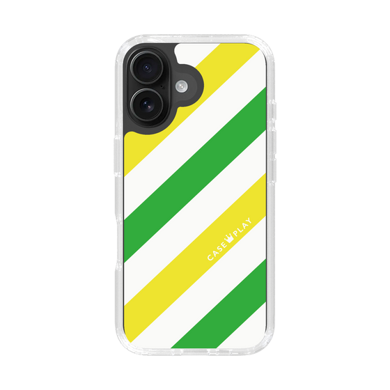 スリムプロテクションケース［ Big Stripe - Green × Yellow ］