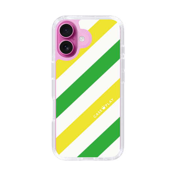 スリムプロテクションケース［ Big Stripe - Green × Yellow ］