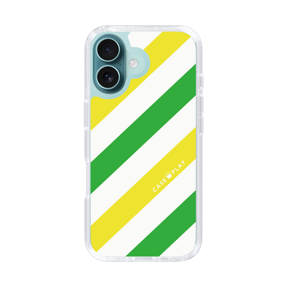 スリムプロテクションケース［ Big Stripe - Green × Yellow ］