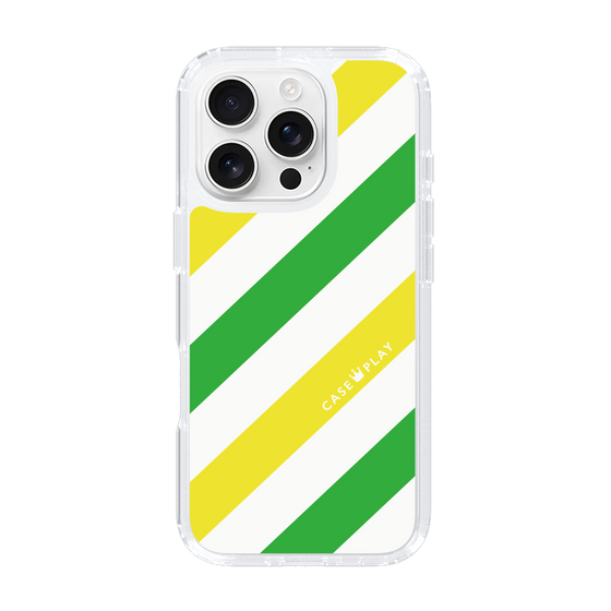 スリムプロテクションケース［ Big Stripe - Green × Yellow ］