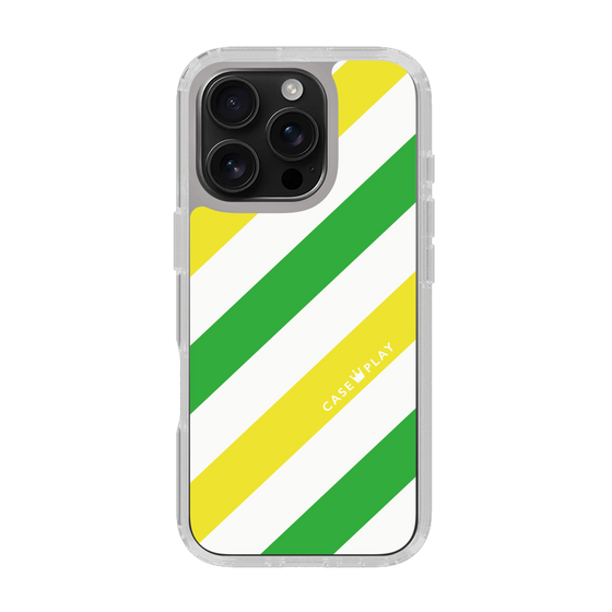 スリムプロテクションケース［ Big Stripe - Green × Yellow ］