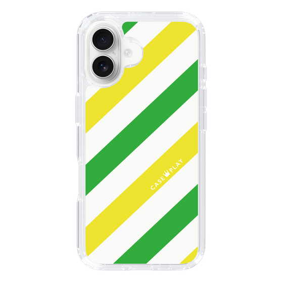 スリムプロテクションケース［ Big Stripe - Green × Yellow ］