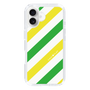 スリムプロテクションケース［ Big Stripe - Green × Yellow ］