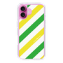 スリムプロテクションケース［ Big Stripe - Green × Yellow ］