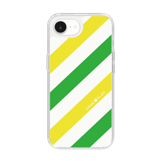 スリムプロテクションケース［ Big Stripe - Green × Yellow ］