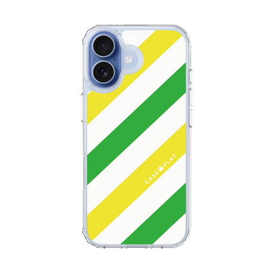 スリムプロテクションケース［ Big Stripe - Green × Yellow ］