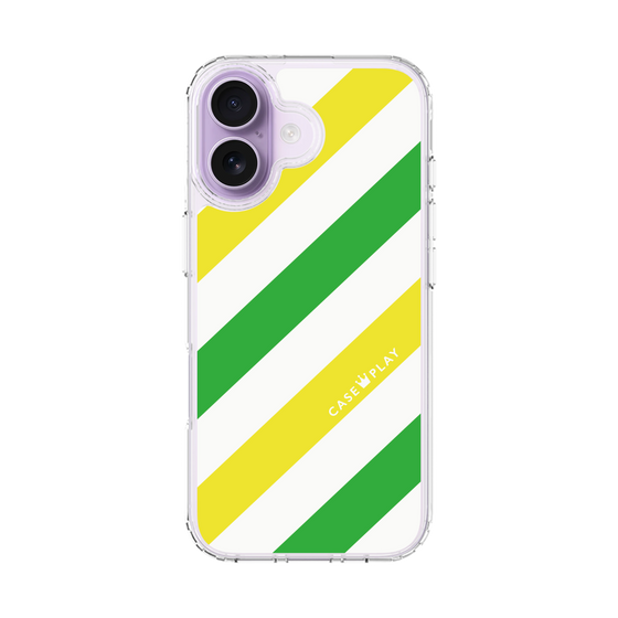スリムプロテクションケース［ Big Stripe - Green × Yellow ］