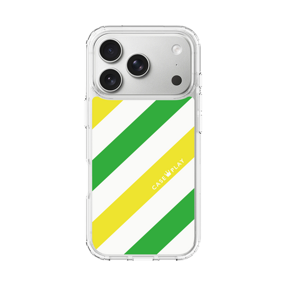 スリムプロテクションケース［ Big Stripe - Green × Yellow ］