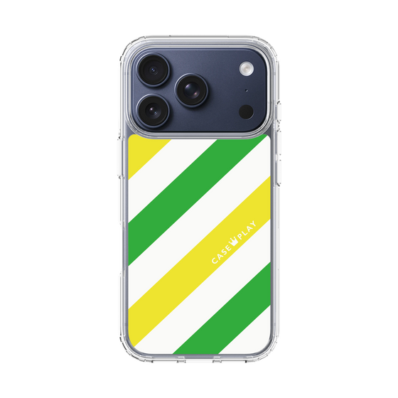 スリムプロテクションケース［ Big Stripe - Green × Yellow ］