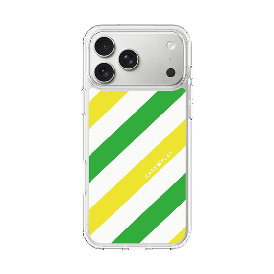 スリムプロテクションケース［ Big Stripe - Green × Yellow ］