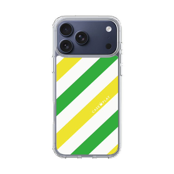 スリムプロテクションケース［ Big Stripe - Green × Yellow ］