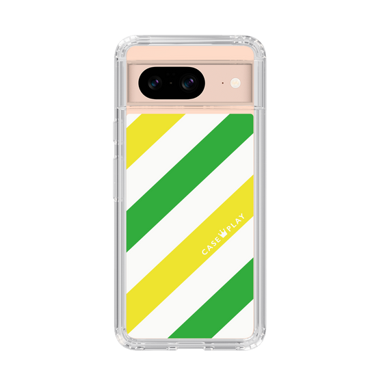 スリムプロテクションケース［ Big Stripe - Green × Yellow ］