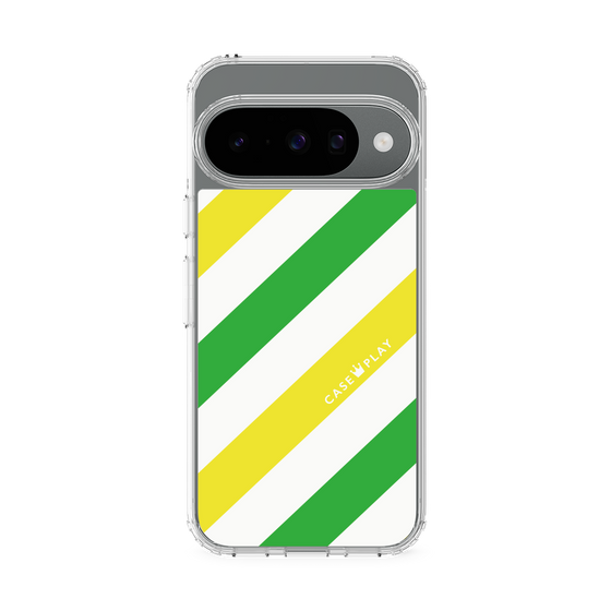 スリムプロテクションケース［ Big Stripe - Green × Yellow ］