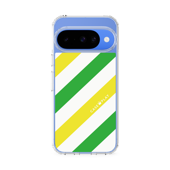 スリムプロテクションケース［ Big Stripe - Green × Yellow ］