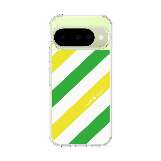 スリムプロテクションケース［ Big Stripe - Green × Yellow ］