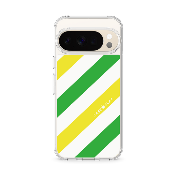 スリムプロテクションケース［ Big Stripe - Green × Yellow ］