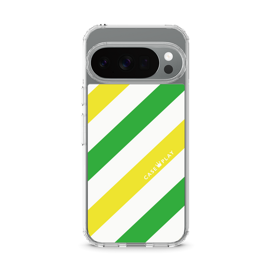 スリムプロテクションケース［ Big Stripe - Green × Yellow ］