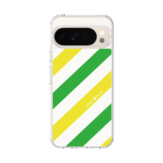 スリムプロテクションケース［ Big Stripe - Green × Yellow ］