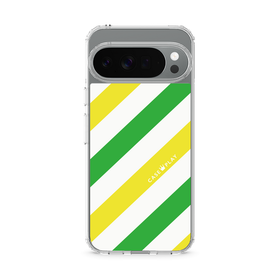 スリムプロテクションケース［ Big Stripe - Green × Yellow ］