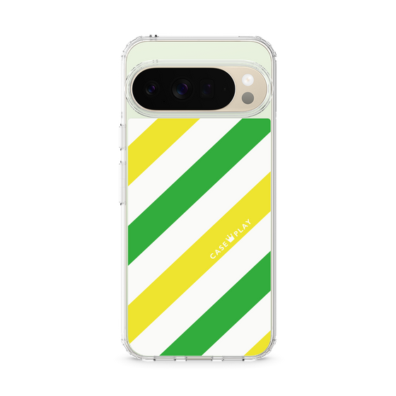 スリムプロテクションケース［ Big Stripe - Green × Yellow ］
