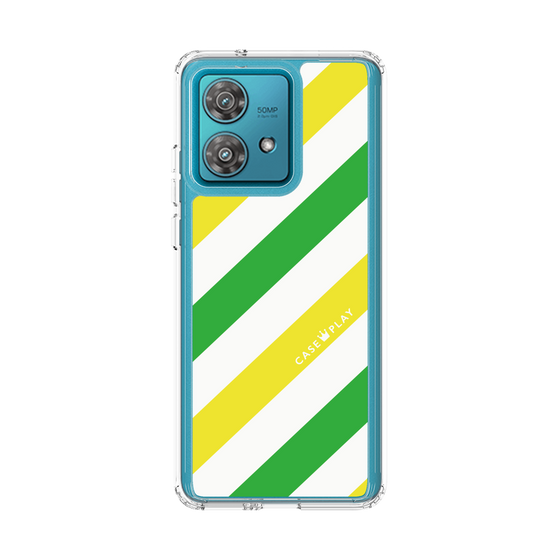 スリムプロテクションケース［ Big Stripe - Green × Yellow ］