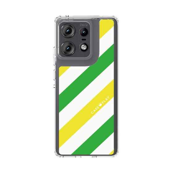 スリムプロテクションケース［ Big Stripe - Green × Yellow ］