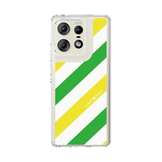 スリムプロテクションケース［ Big Stripe - Green × Yellow ］