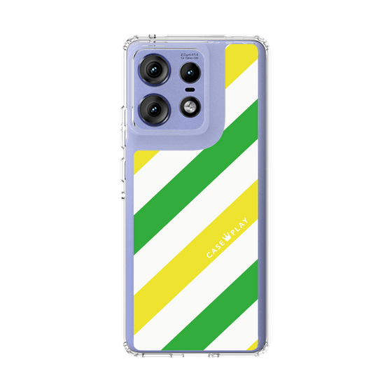 スリムプロテクションケース［ Big Stripe - Green × Yellow ］