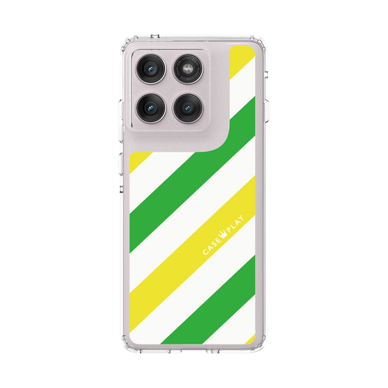 スリムプロテクションケース［ Big Stripe - Green × Yellow ］