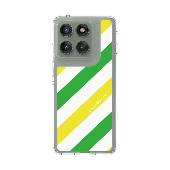 スリムプロテクションケース［ Big Stripe - Green × Yellow ］