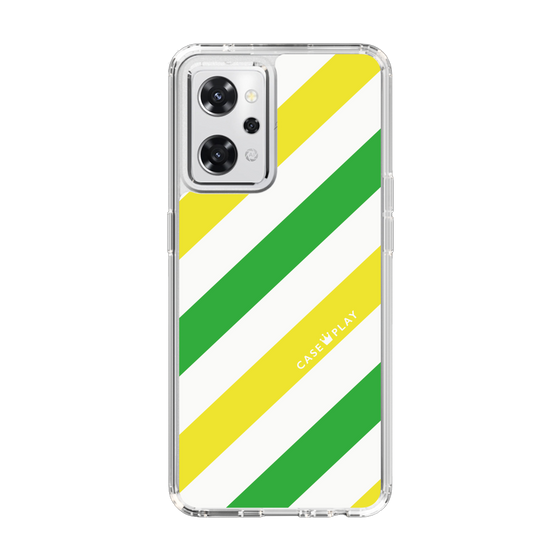 スリムプロテクションケース［ Big Stripe - Green × Yellow ］