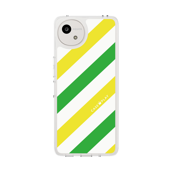 スリムプロテクションケース［ Big Stripe - Green × Yellow ］