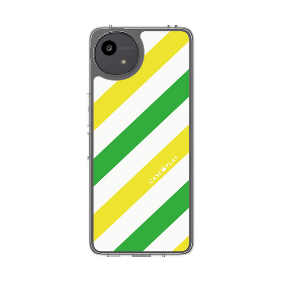 スリムプロテクションケース［ Big Stripe - Green × Yellow ］