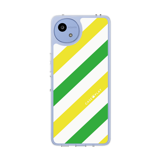 スリムプロテクションケース［ Big Stripe - Green × Yellow ］