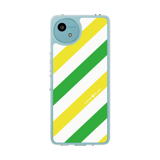 スリムプロテクションケース［ Big Stripe - Green × Yellow ］