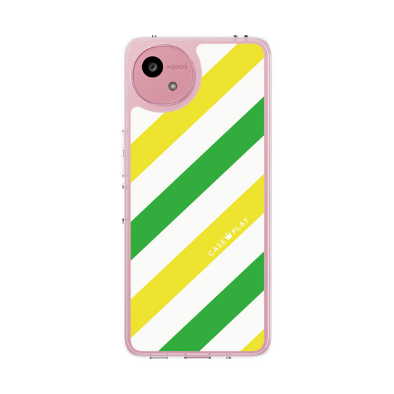 スリムプロテクションケース［ Big Stripe - Green × Yellow ］